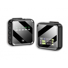 中性M32s數顯屏無線領夾式麥克風直播降噪Vlog小蜜蜂領夾麥一 黑色M32S 一拖二通用款